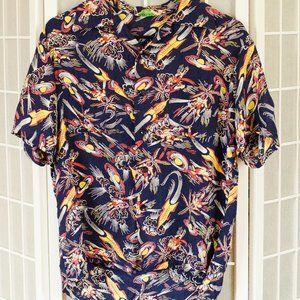 Vintage Space Theme Hawaiian Shirt